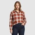 Eddie Bauer Women's Fremont Snap-Front Flannel Tunic - Pinecone - Size XL