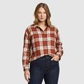 Eddie Bauer Women's Fremont Snap-Front Flannel Tunic - Pinecone - Size XXL