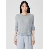 Sequin Sparkle Bateau Neck Top - Gray - Eileen Fisher Tops