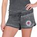 Women's Concepts Sport Charcoal LA Clippers Resurgence Waffle Knit Shorts