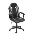 Mendler Bürostuhl HWC-F59, Schreibtischstuhl Drehstuhl Racing-Chair Gaming-Chair, Kunstleder ~ schwarz/grau