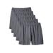 Men's Big & Tall Cotton Boxers 5-Pack by KingSize in Steel (Size 3XL)