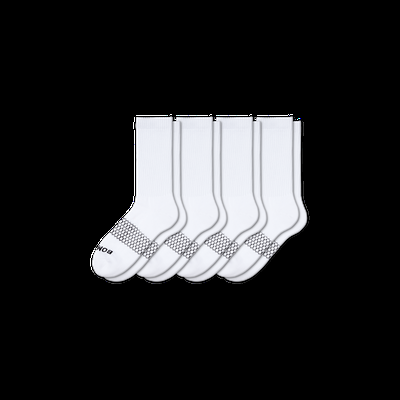 Women's Solids Calf Sock 4-Pack - White - Large - Bombas