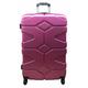 Hampton and Stewart Hard Shell Suitcase Luggage Case Trolley Cabin 4 Wheel Spinner 20" 24" 28" 32" Rose (L (28"))