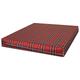 FOAM LAND OUTDOOR 2 3 4 SEATER BENCH PAD WATERPROOF FABRIC GARDEN FURNITURE SEAT CUSHION (4 Seater - 170cm x 52cm x 6cm, RED CHECK)