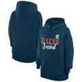 Women's G-III 4Her by Carl Banks Navy Detroit Tigers Tri-Blend Team Fleece Pullover Hoodie