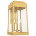 Oslo 3 Light Satin Brass Outdoor Wall Lantern