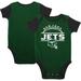 Newborn & Infant Green/Black New York Jets Home Field Advantage Three-Piece Bodysuit, Bib Booties Set
