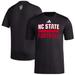 Men's adidas Black NC State Wolfpack Sideline Strategy Glow Pregame T-Shirt