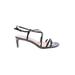 Banana Republic Heels: Black Print Shoes - Women's Size 6 - Open Toe