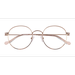 Unisex s round Shiny Gold Titanium Prescription eyeglasses - Eyebuydirect s Gavi