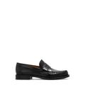 Logo Debossed Round Toe Loafers