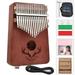 BUYISI 17 key kalimba thumb piano Gift with Bag pickup Cable Tuner Hammer For Beginner