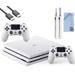 Pre-Owned Sony PlayStation 4 Pro Glacier 1TB Gaming Console White HDMI Cable 2 Controller With Cleaning Kit (Refurbished: Like New)