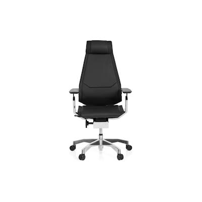 Bürostuhl / Drehstuhl GENIDIA PRO Leder schwarz hjh OFFICE Image