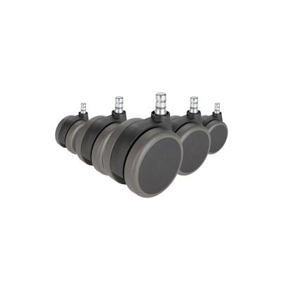 hjh OFFICE 5x ROLO No-Noise 11mm/75mm | Hartböden - Stuhlrollen Schwarz Image
