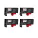 4Pcs Professional Portable Battery Tester Easy-to-Read Volt Checker Voltage Meter Battery Capacity Tester for 9V 1.5V and AA AAA and Button Cell Battery (Black)