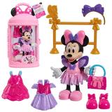 Disney Junior Minnie Mouse Fabulous Fashion Ballerina Doll 13-piece Doll and Accessories Set Kids Toys for Ages 3 up