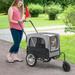 BestPet Dog Stroller 2-in-1Dog Bike Trailer Pet Stroller Bicycle Trailer Jogger Pet Dog Carrier Cart for Medium and Large Dogs Bicycle Carrier with Water-Proof Cover &Universal Trailer Hitch