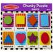 Melissa and Doug 1PK Fresh Start Chunky Puzzle 6pcs 12X9 Shapes