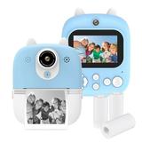 Andoer 3-in-1 Multifunctional Instant Camera Childeren s Instant Print Camera 2.4-inch IPS Screen Dual Lenses 12MP 32GB Extended Memory with 3 Printing Paper Rolls And Lanyard