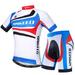 Sponeed Cycling Jersey Set for Men Short Sleeve Cycle Shirt Bicycling Shorts Padded Blue XL