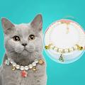 Mairbeon Puppy Necklace Fashion Imitation Pearl Pendants Adjustable Cat Dog Neck Chain Pet Accessories