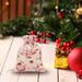 iOPQO Christmas Gift Bags Storage Cabinet Christmas Drawstring Pocket Snowflake Cotton Linen Gift Bag Linen Candy Storage Bag Christmas Decorations