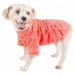 Pet Life Active Warf Speed Heathered Ultra-Stretch Sporty Performance Dog T-Shirt - Neon Orange Heather & Pink - Extra Large