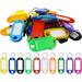 Key Tags with Split Ring 30 PCS Key Fobs Labels ID Keyring Tags for Luggage Pet Name Memory Stick Tags 10 Colors