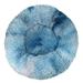 Plush Pet Bed Donut Dog Bed for Small Dogs Round Dog Bed Soft Fuzzy Calming Bed for Dogs & Cats Comfy Cat Bed Outer Diameter 50cm - Treasure Blue