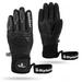 Ski Gloves for Men Women Winter Thermal Leather Gloves Skiing Cycling Snowboard Snowmobile Mittens Waterproof Snow Sports Gloves