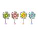 4 Pieces Swaying Flowers Car Ornaments Car Accessories Swinging Car Dashboard Decoration for Center Console Gifts Dashboard Boys Women