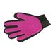 Pet Grooming Glove - Gentle Brush Glove -Pet Hair Remover Mitt - Massage Tool with Enhanced Five Finger Design - Perfect for Dogs & Cats with Long & Short Fur (Pink)