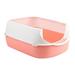 Pet Small Rabbit Litter Box Toilet Bunny Rectangle Potty Trainer Corner Litter Box Pet Pan for Small Animal/Rabbit/Guinea Pig/galesaur/Ferret 16.5x12.6x7.8 Inch Pink