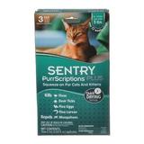 Sentry PurrScriptions Plus Flea & Tick Control for Cats & Kittens [Cat Flea & Tick Drops] Cats Under 5 lbs - 3 Month Supply