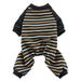 Round Neck Pet Costume - Comfortable Outfits Striped Print Cat Costume for Small Dogs - Pajamas