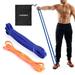 Lixada 2PCS Resistance Loop Band with Carry Bag Natural Latex Pull Up Assist Band Home Gym Fitness Yoga Strength Training Elastic Exeise Workout Band