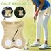 Temacd Golf Ball Bag with Hook Embroidered Pattern Flannel Pouch Storage Portable Protective Golf Tee Bag Golf Ball Organizer Golf Accessories