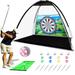 10x7ft Practice Golf Net Set - Home Golf Swing Training Backyard Driving