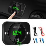 RAINB Car Motorcycle 12V-24V Led Panel Digital Voltage Volt Meter Display Touchscreen