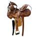 Resistance Western Kids Horse Barrel Saddle for Horse Riding Western Youth Child Genuine Leather Saddle Floral Tooled Trail Saddle with Silver Conchos