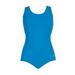 Dolfin Women s Conservative Solid Lap One Piece Swimsuit (Turquoise 12)