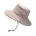 Summer Men Bucket Hat Foldable Windproof Cord Panama Hat UV Protection Worksite Hats Sun Hat Fishing Hat Mesh New