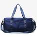 Waterproof Oxford Gym Bags Men Women Travel Fitness Training Bag Sport Bag With Shoes Compartment Navy blue