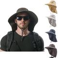 UDIYO UPF 50+ Boonie Hat for Men Wide Brim Sun Hat Outdoor Sun Protection Military Hat for Travel Safari Fishing Camping