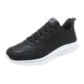 CBGELRT Casual Sneakers Sports Shoes for Men Casual Leather Print Basketball Tennis Shoes Non Slip Breathable Lace up Walking Sneakers White Size 44