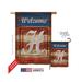 Breeze Decor 30112 Patriotic H Monogram 2-Sided Vertical Impression House Flag - 28 x 40 in.