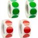 2000 Pcs Color Coding Labels 25mm Coding Dot Sticker Labels Round Circle Sticker Labels Rolls Writable Surface for Paper Scrapbook Calendar Planner Organization Decorations (4 Rolls Red and Green)