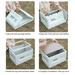 1pc Outdoor Camping Folding Storage Box With Lid Storage Trunk Organizer For Camping And Kitchen Home Large Snacks Drinks Capacity Storage Box Car Container